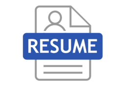 Resume over cartoon paper.