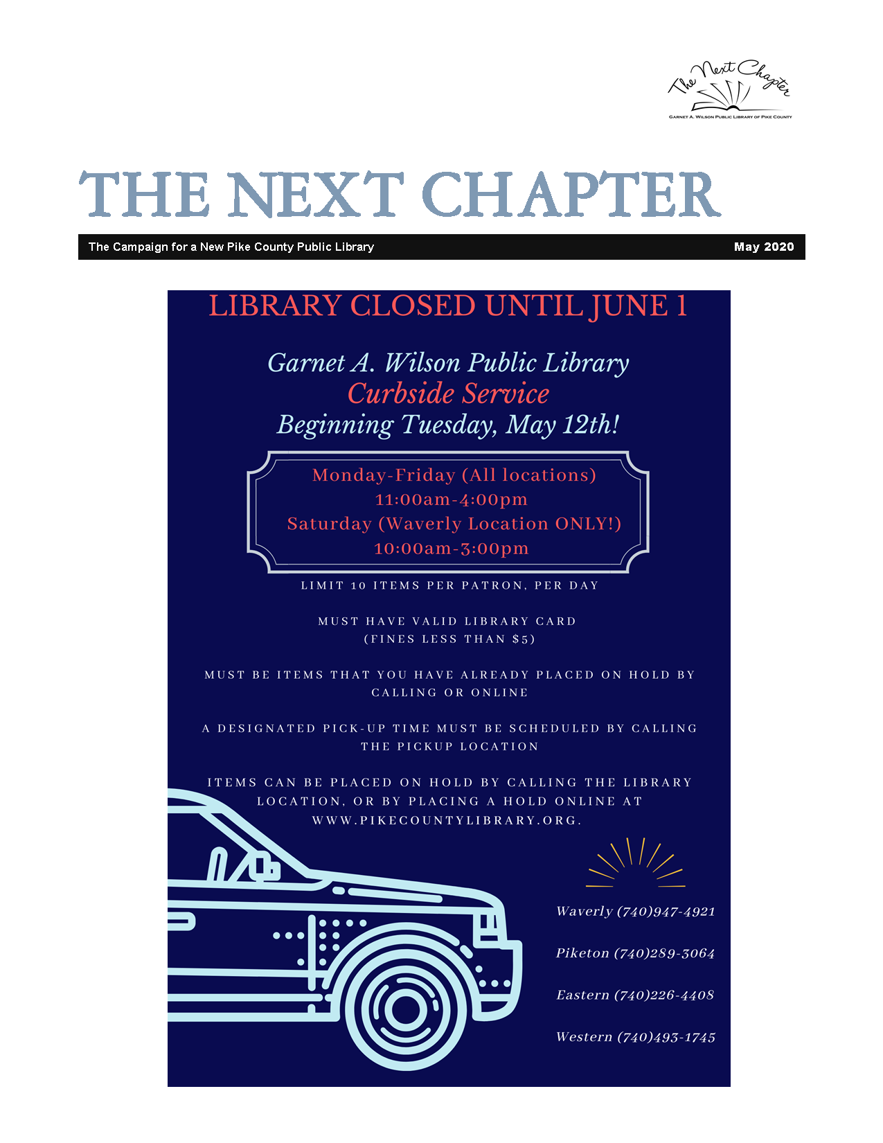 May 2020 Newsletter