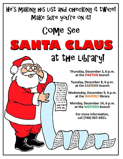 Santa at the library